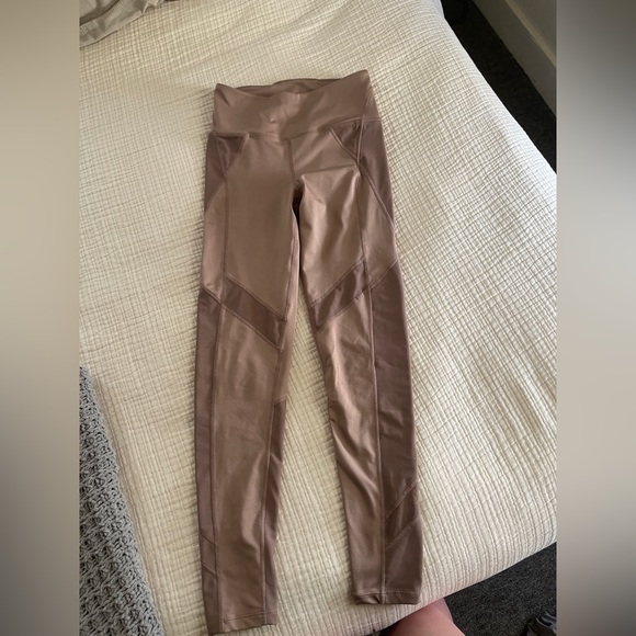 FREE PEOPLE MOVEMENT CLAY HIGH RISE MESH LEGGING SIZE SMALL full length - Picture 2 of 10